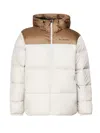 Columbia Logo-print Puffer Jacket In Dark Stone, Del