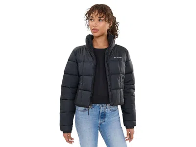 Columbia Puffect Iii Cropped Jacket Women's Coat Black: Md In Blue