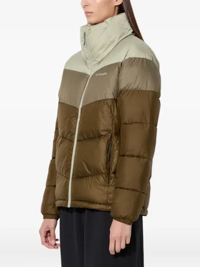 Columbia Puffect Three-tone Puffer Jacket In Brown