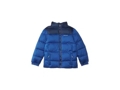 Columbia Puffecttm Ii Jacket (little Kid/big Kid) Kid's Clothing Mountain Blue/collegiate Navy : Xs (6-7 Litt