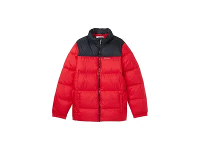 Columbia Puffecttm Ii Jacket (little Kid/big Kid) Kid's Clothing Mountain Red/black : Xl (18-20 Big Kids), Po