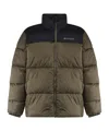 Columbia Logo Print Padded Jacket In Brown
