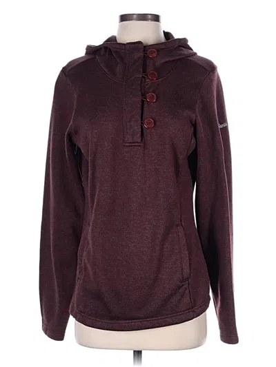 Pre-owned Columbia Pullover Hoodie In Burgundy
