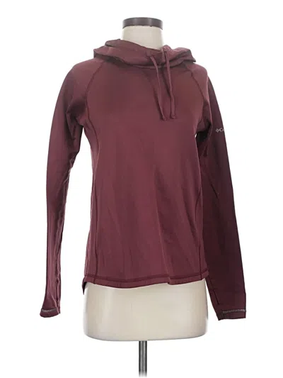 Pre-owned Columbia Pullover Hoodie In Burgundy