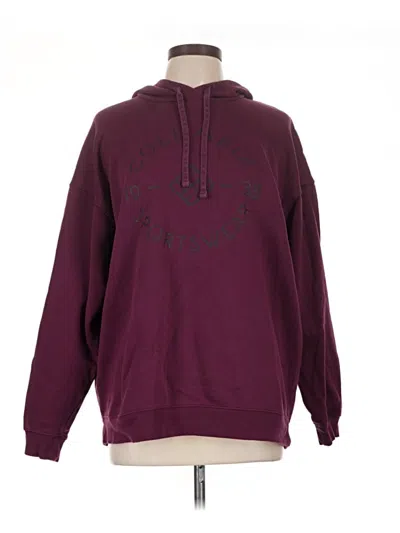 Pre-owned Columbia Pullover Hoodie In Burgundy