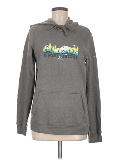 Pre-owned Columbia Pullover Hoodie In Gray