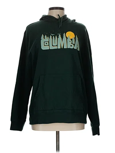 Pre-owned Columbia Pullover Hoodie In Green