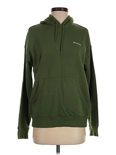 Pre-owned Columbia Pullover Hoodie In Green
