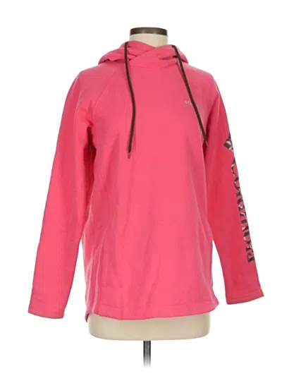 Pre-owned Columbia Pullover Hoodie In Pink