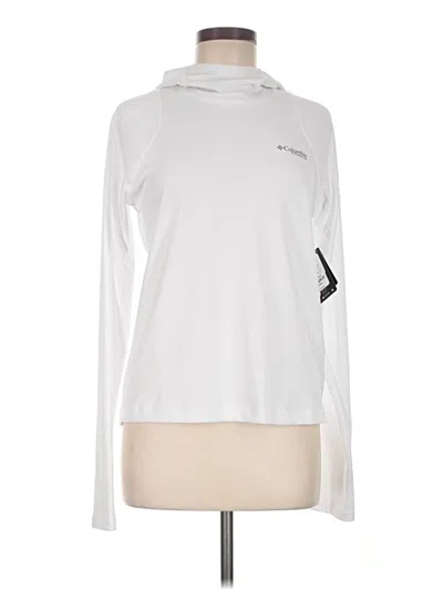 Pre-owned Columbia Pullover Hoodie In White