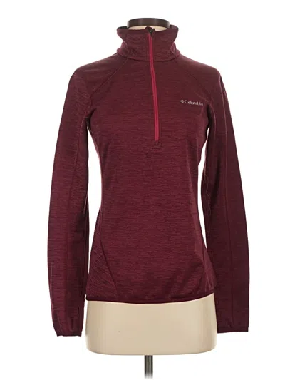 Pre-owned Columbia Pullover Sweater In Burgundy