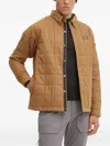 Columbia Quilted Button-fastening Padded Jacket In Brown