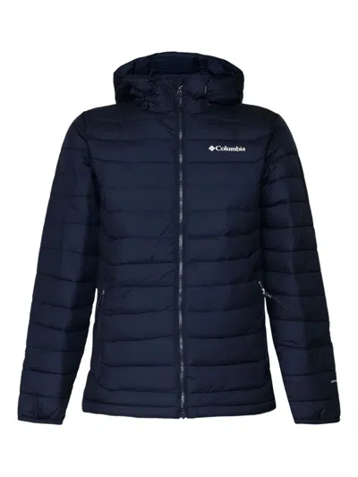 Columbia Quilted Hooded Jacket In Blue
