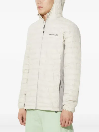 Columbia Quilted Hooded Jacket In White