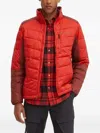 Columbia Quilted Panelled Jacket In Red