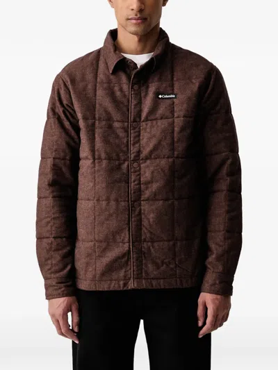 Columbia Quilted Shirt Jacket In Brown