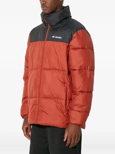 Columbia Quilted Two-tone Puffer Jacket In Red