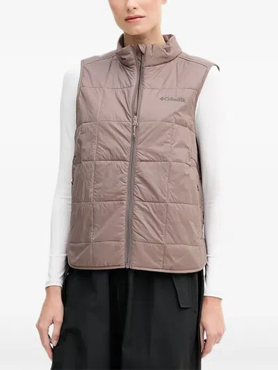 Columbia Quilted Vest In Brown