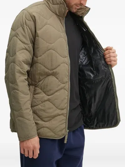 Columbia Quilted Wave-pattern Jacket In Green