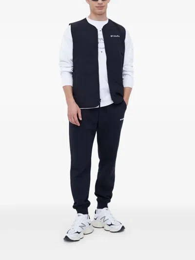 Columbia Quilted Zip-front Vest In Blue