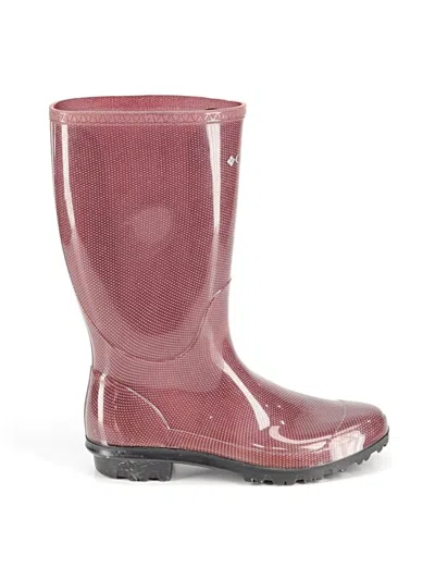 Pre-owned Columbia Rain Boots In Burgundy
