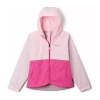 Columbia Rain-zilla Little & Big Kid Girls Hooded Waterproof Midweight Raincoat In Pink