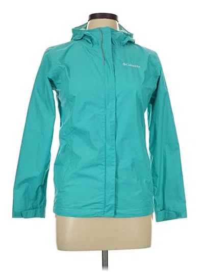 Pre-owned Columbia Raincoat In Teal