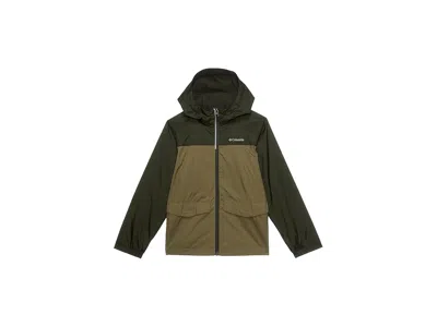 Columbia Rain-zillatm Ii Jacket (little Kid/big Kid) Boy's Coat Greenscape/stone Green : Lg (14-16 Big Kids), In Blue
