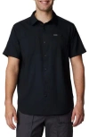 Columbia Red Eagle Lake Omni-wick™ Short Sleeve Button-up Shirt In Black