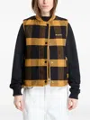 Columbia Reversible Checked Vest In Yellow