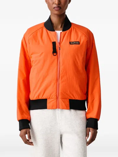 Columbia Reversible Zip-up Bomber Jacket In Orange