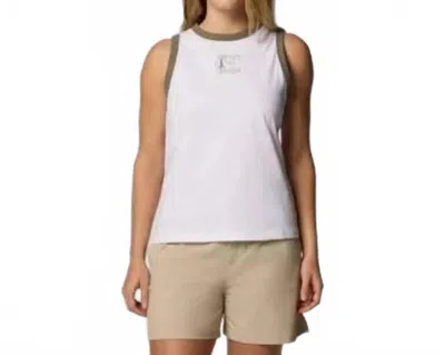 Columbia Rolling Bend Graphic Ringer Tank Top In White, Treehugger