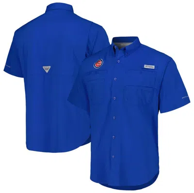 Columbia Royal Chicago Cubs Tamiami Omni-shade Button-down Shirt