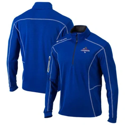 Columbia Royal Los Angeles Dodgers 2024 World Series Champions Shotgun Omni-wick Quarter-zip Jacket