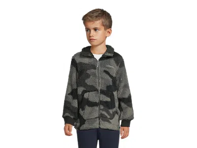 Columbia Rugged Ridgetm Ii Printed Sherpa Full Zip (little Kid/big Kid) Boy's Coat Black Mod Camo 1 : Xl (18- In Gray