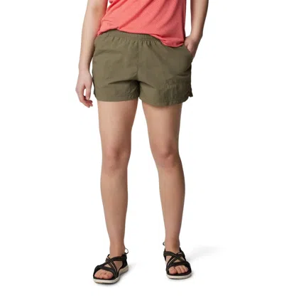 Columbia Sandy River Shorts Women's Stone Green Drawstring Waist Fts1599