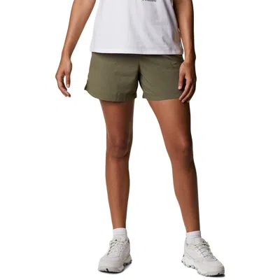 COLUMBIA SANDY RIVER SHORTS WOMENS STONE DRAWSTRING WAIST FTS515