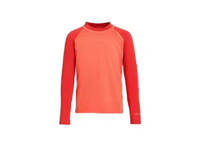 Columbia Sandy Shores Long Sleeve Sunguard (toddler) Kid's Clothing Zing/super Sonic : 4 Toddler, Elastane/po In Orange