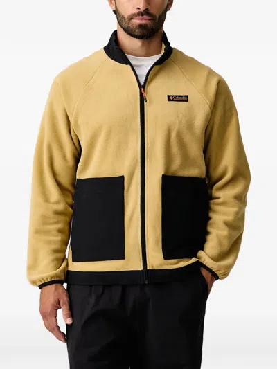 Columbia Sauvie Fleece-texture Zip-up Sweater In Gold
