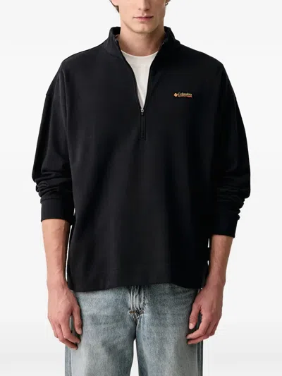 Columbia Sauvie Sky Quarter-zip Sweater In Black