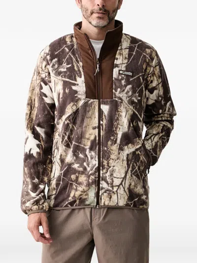 Columbia Sequoia Grove Camouflage-print Zip-up Sweater In Multi