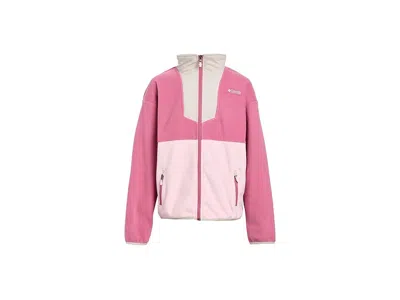 Columbia Sequoia Grove Full Zip Fleece (little Kid/big Kid) Kid's Fleece Rosette/dark Stone/satin Pink : Xl ( In Multi