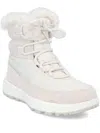 Columbia Shearling-trimmed Lace-up Boots In White