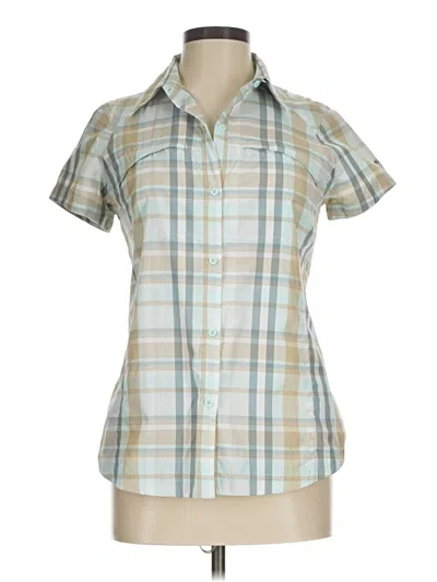 Pre-owned Columbia Short Sleeve Blouse In Blue
