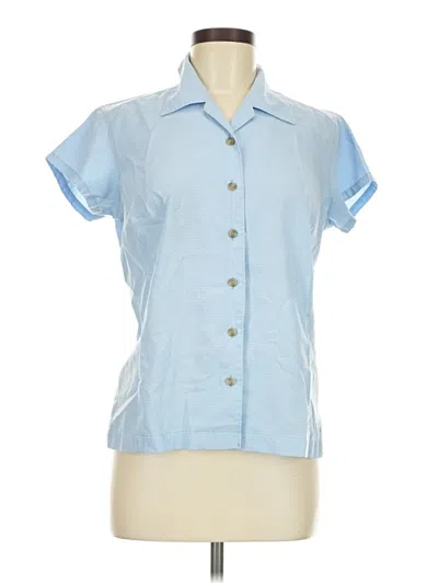 Pre-owned Columbia Short Sleeve Blouse In Blue