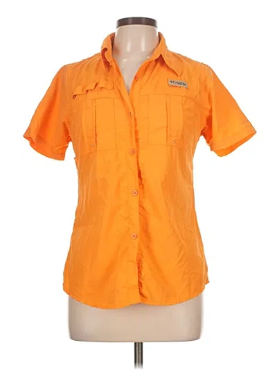 Pre-owned Columbia Short Sleeve Blouse In Orange