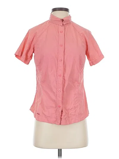 Pre-owned Columbia Short Sleeve Blouse In Pink