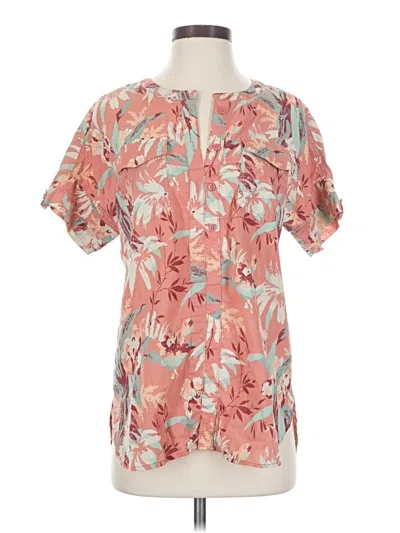 Pre-owned Columbia Short Sleeve Blouse In Pink