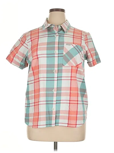 Pre-owned Columbia Short Sleeve Button Down Shirt In Blue