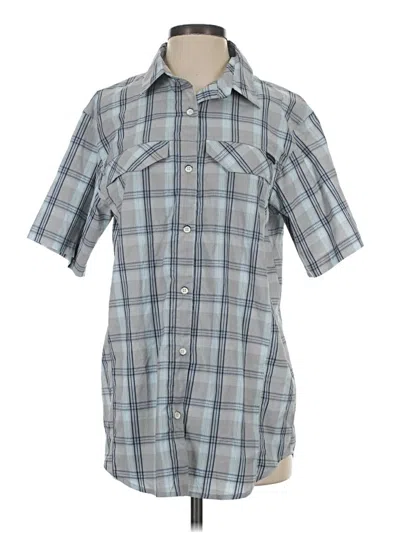 Pre-owned Columbia Short Sleeve Button Down Shirt In Gray